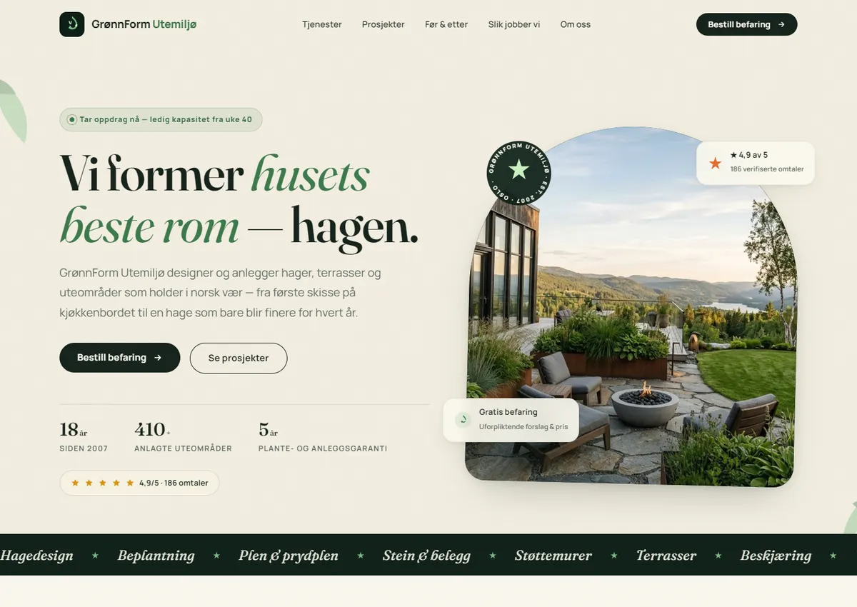 Designkonsept: GrønnForm Utemiljø AS
