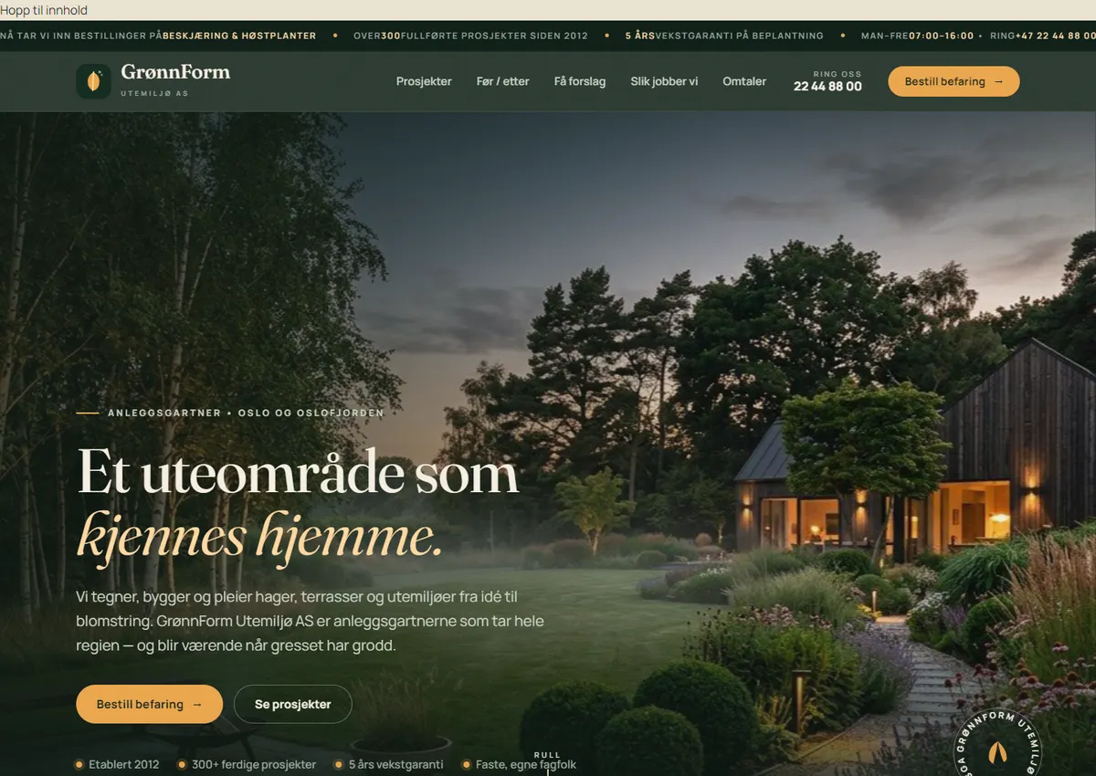 Designkonsept: GrønnForm Utemiljø AS