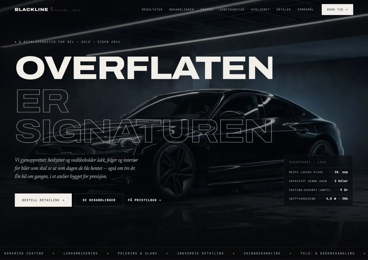 Designkonsept: Blackline Detailing