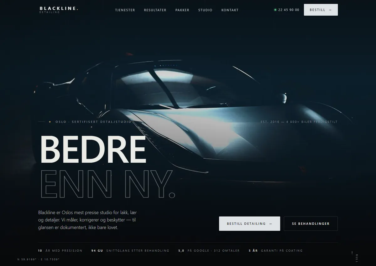Designkonsept: Blackline Detailing