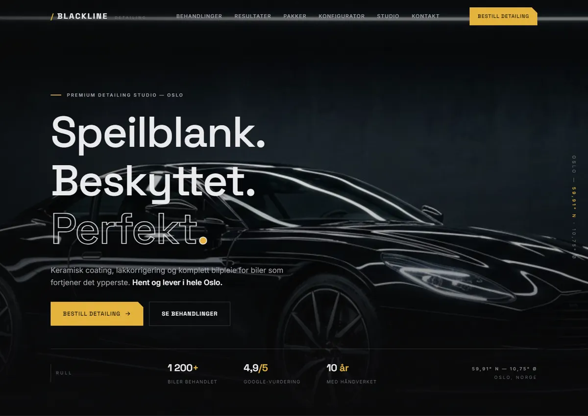 Designkonsept: Blackline Detailing