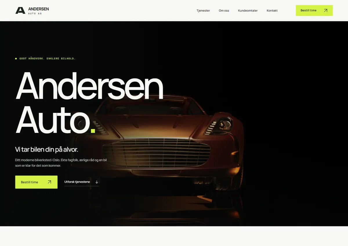 Designkonsept: Andersen Auto AS