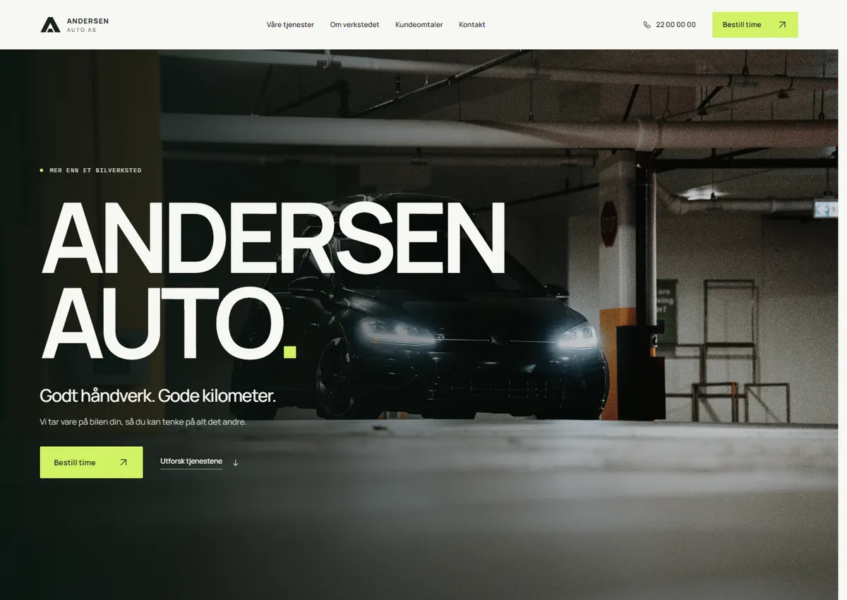 Designkonsept: Andersen Auto AS