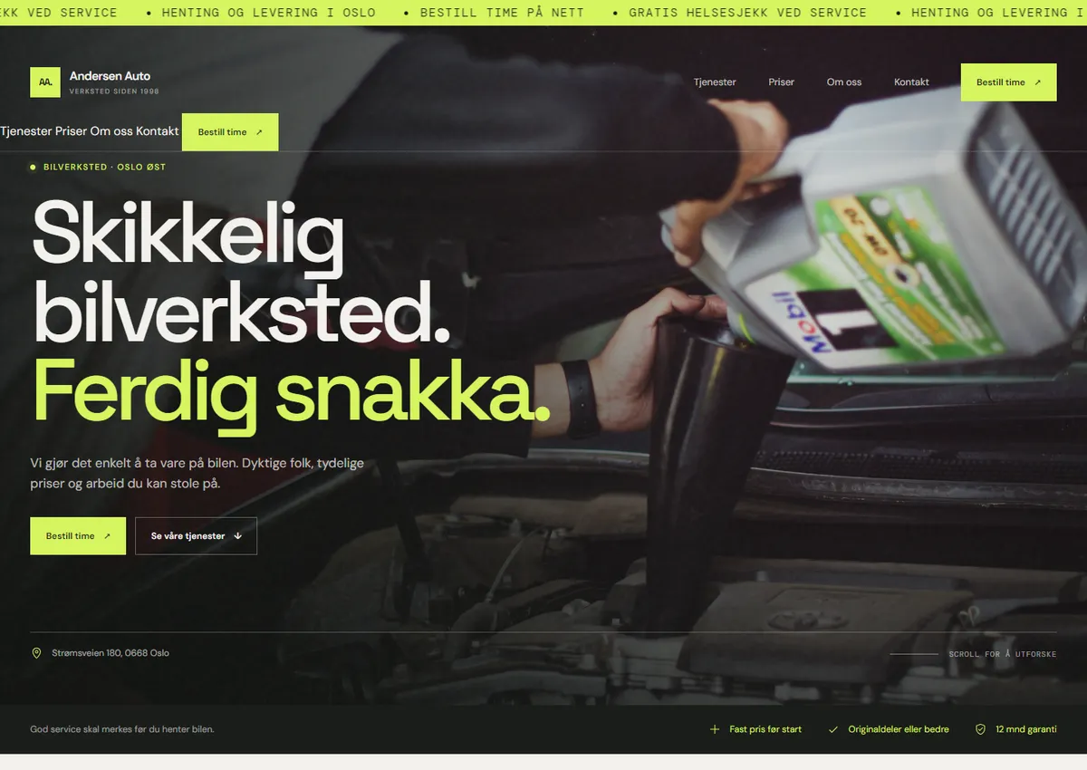 Designkonsept: Andersen Auto AS