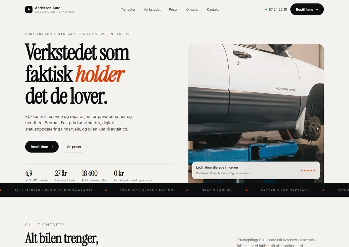 Designkonsept: Andersen Auto AS
