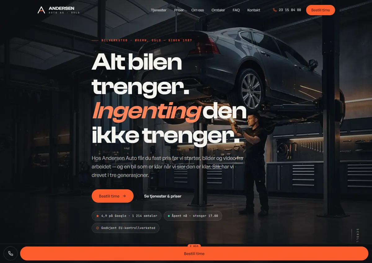 Designkonsept: Andersen Auto AS