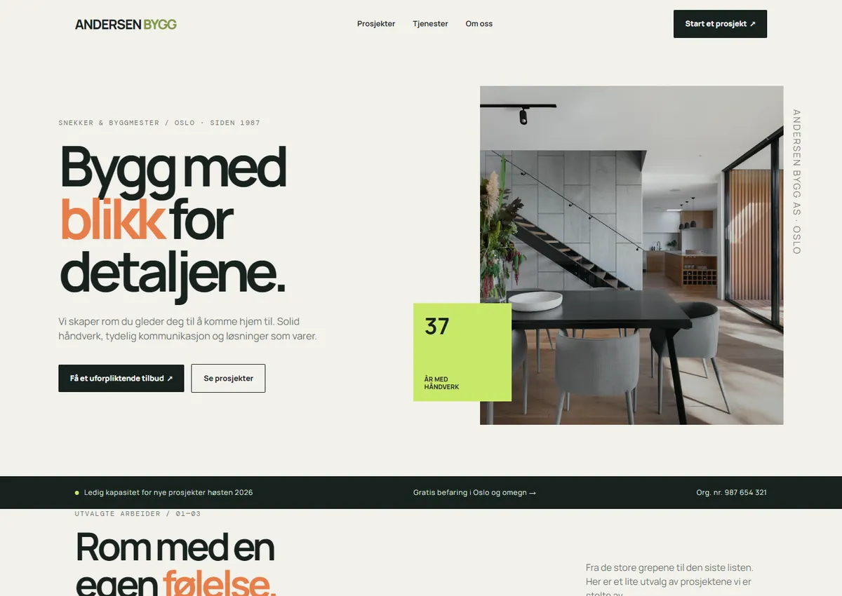 Designkonsept: Andersen Bygg AS