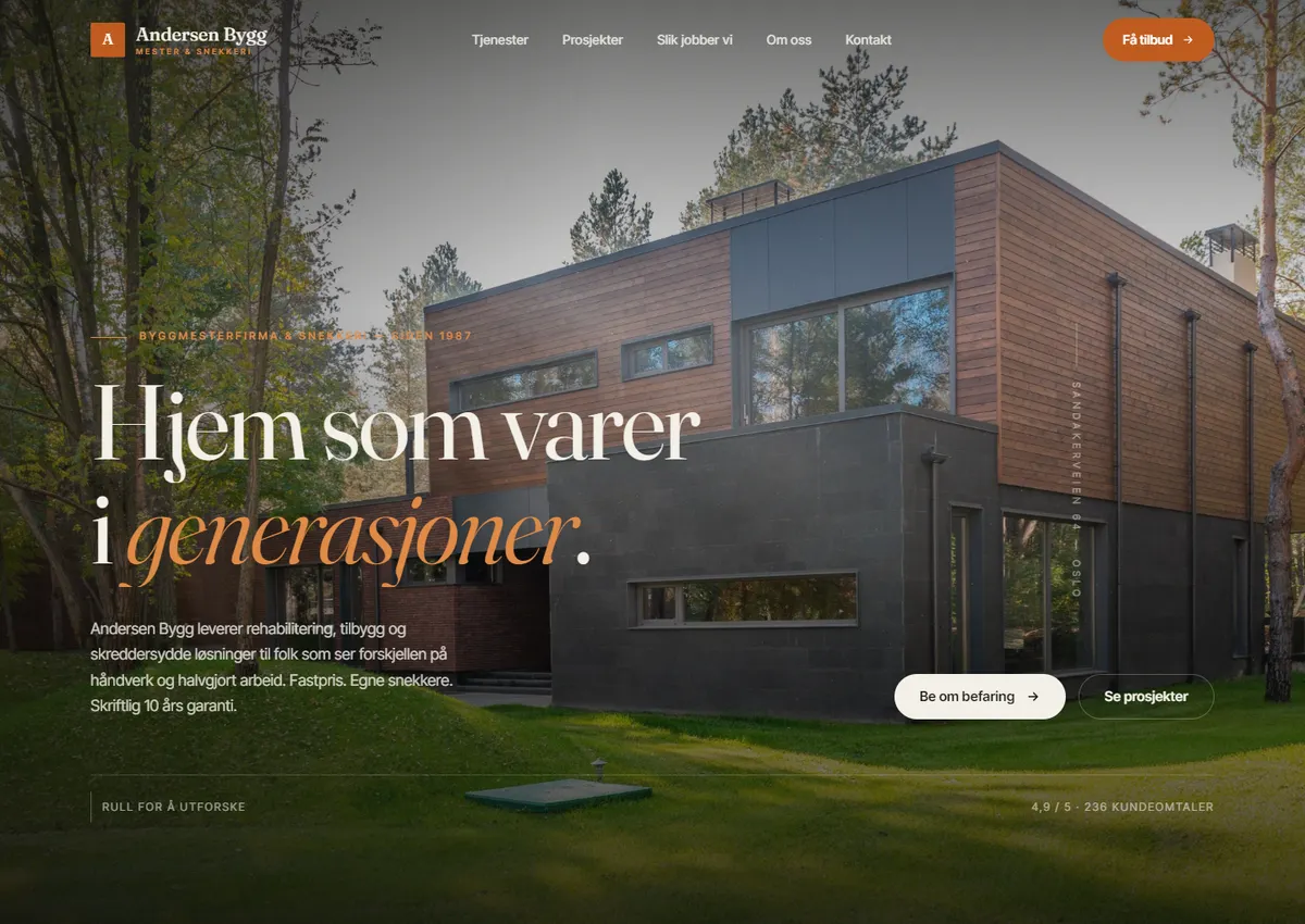 Designkonsept: Andersen Bygg AS