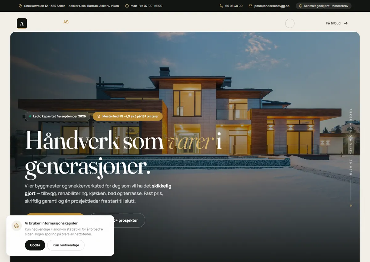 Designkonsept: Andersen Bygg AS