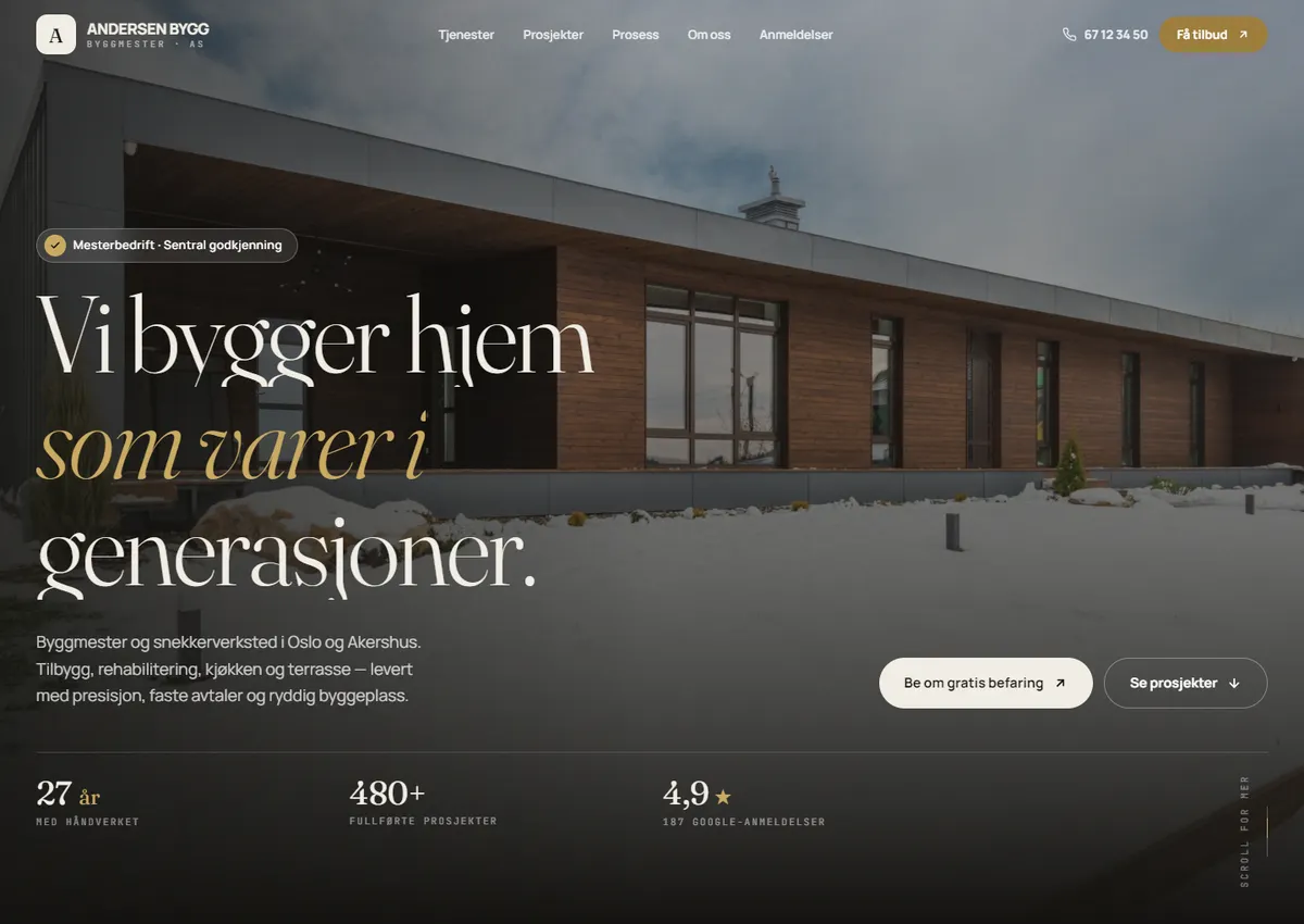 Designkonsept: Andersen Bygg AS