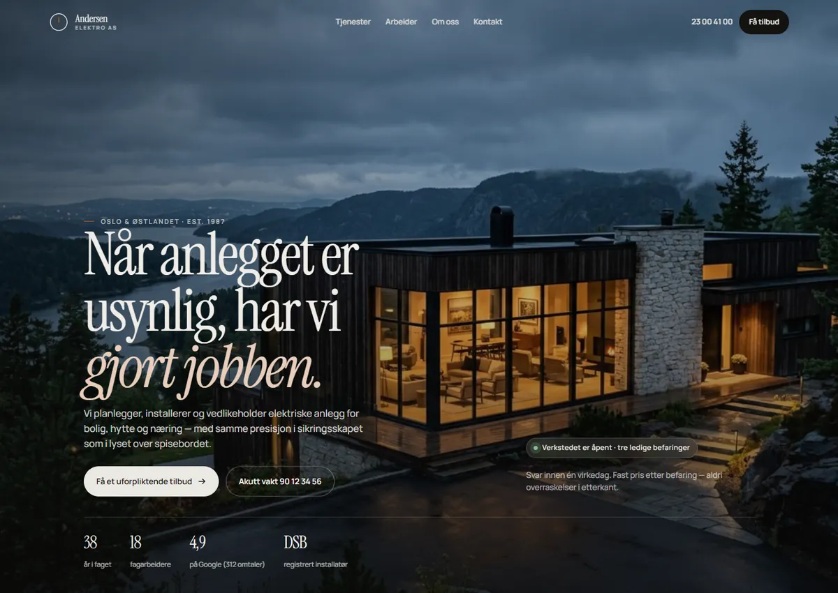 Designkonsept: Andersen Elektro AS