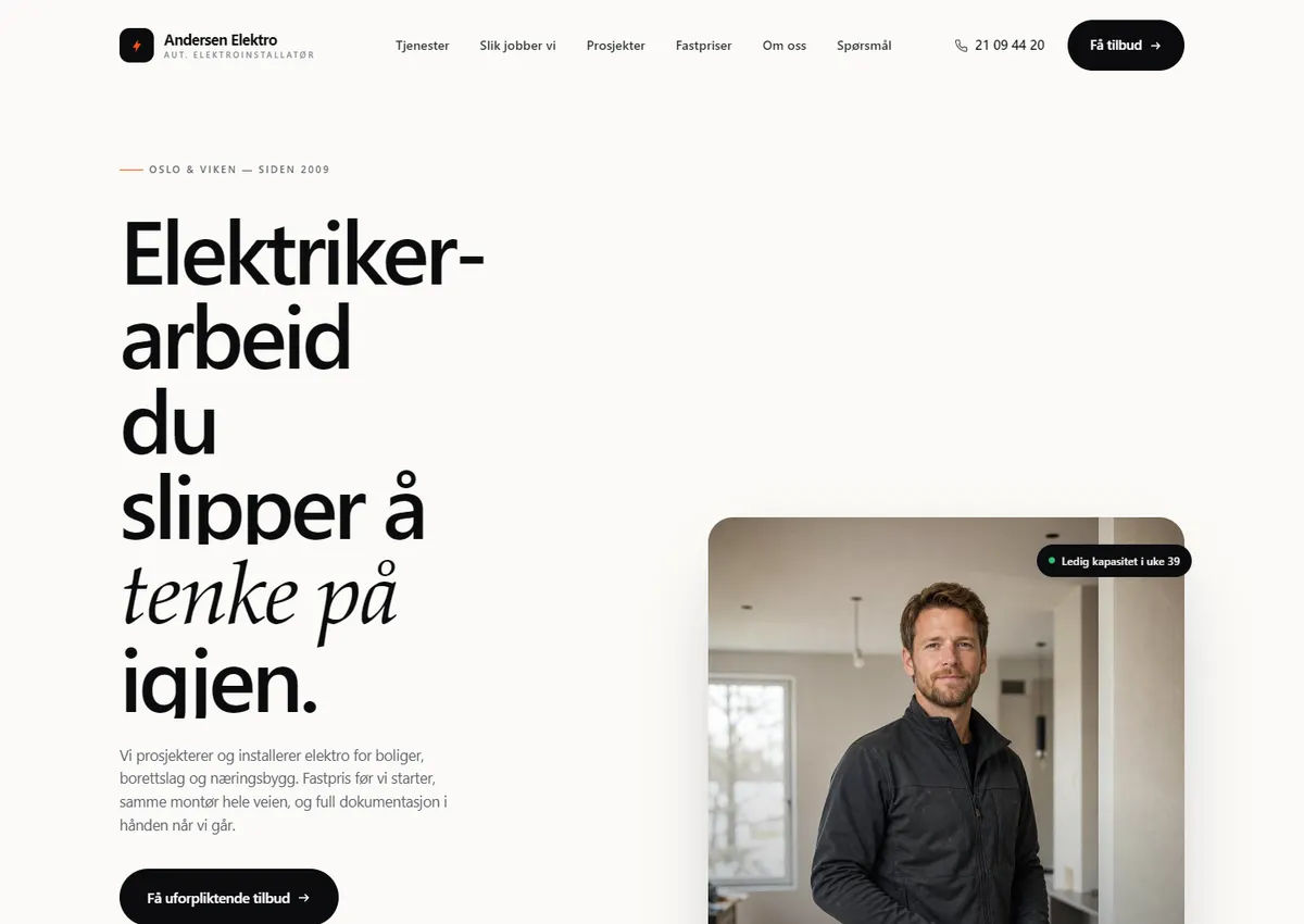 Designkonsept: Andersen Elektro AS
