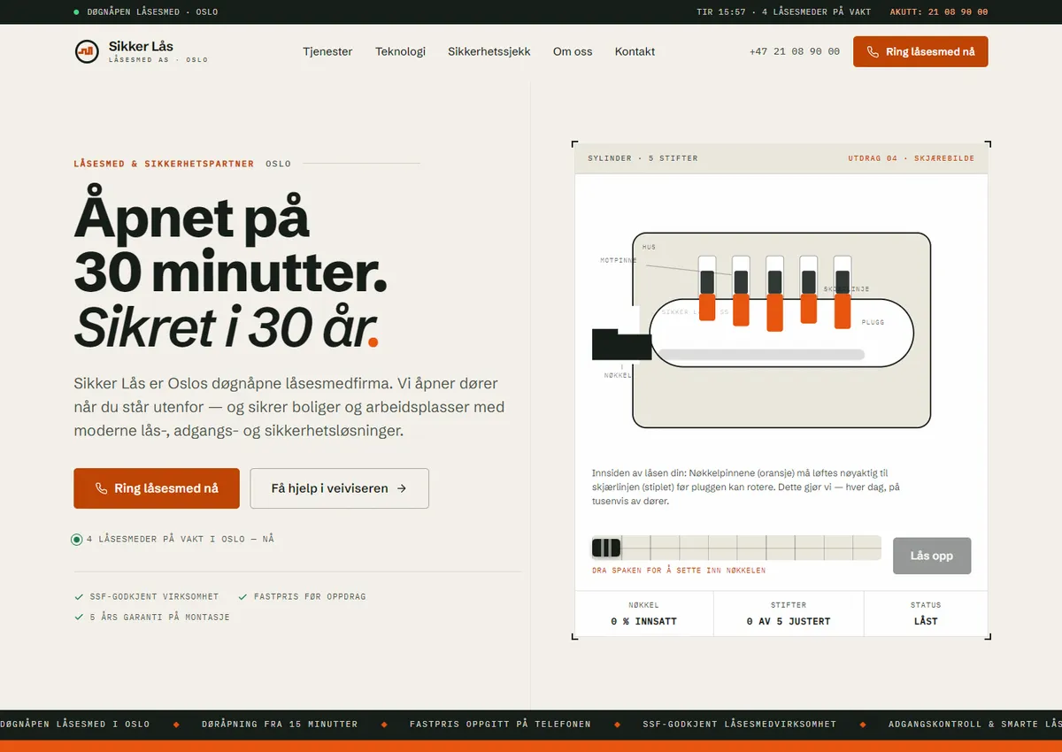 Designkonsept: Sikker Lås AS