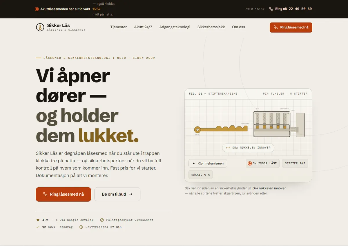 Designkonsept: Sikker Lås AS