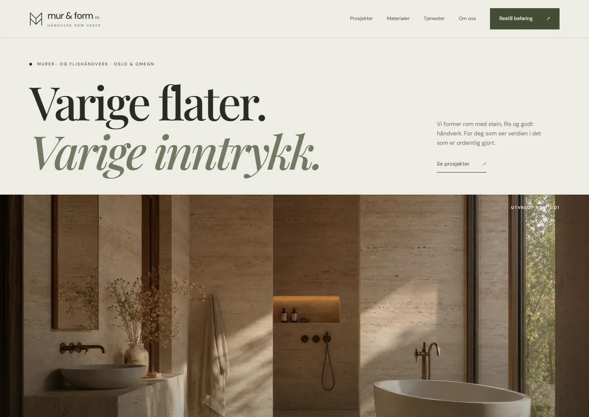 Designkonsept: Mur & Form AS