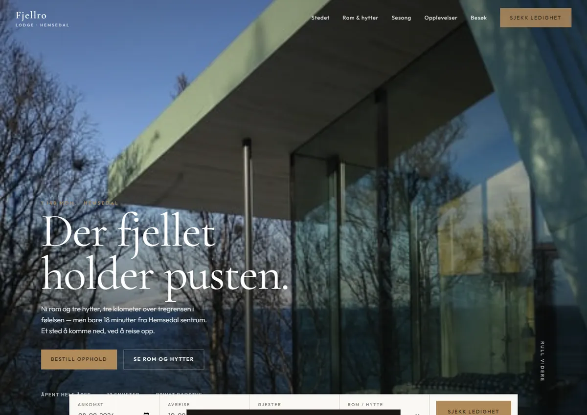 Designkonsept: Fjellro Lodge