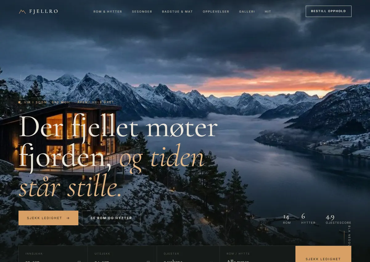 Designkonsept: Fjellro Lodge