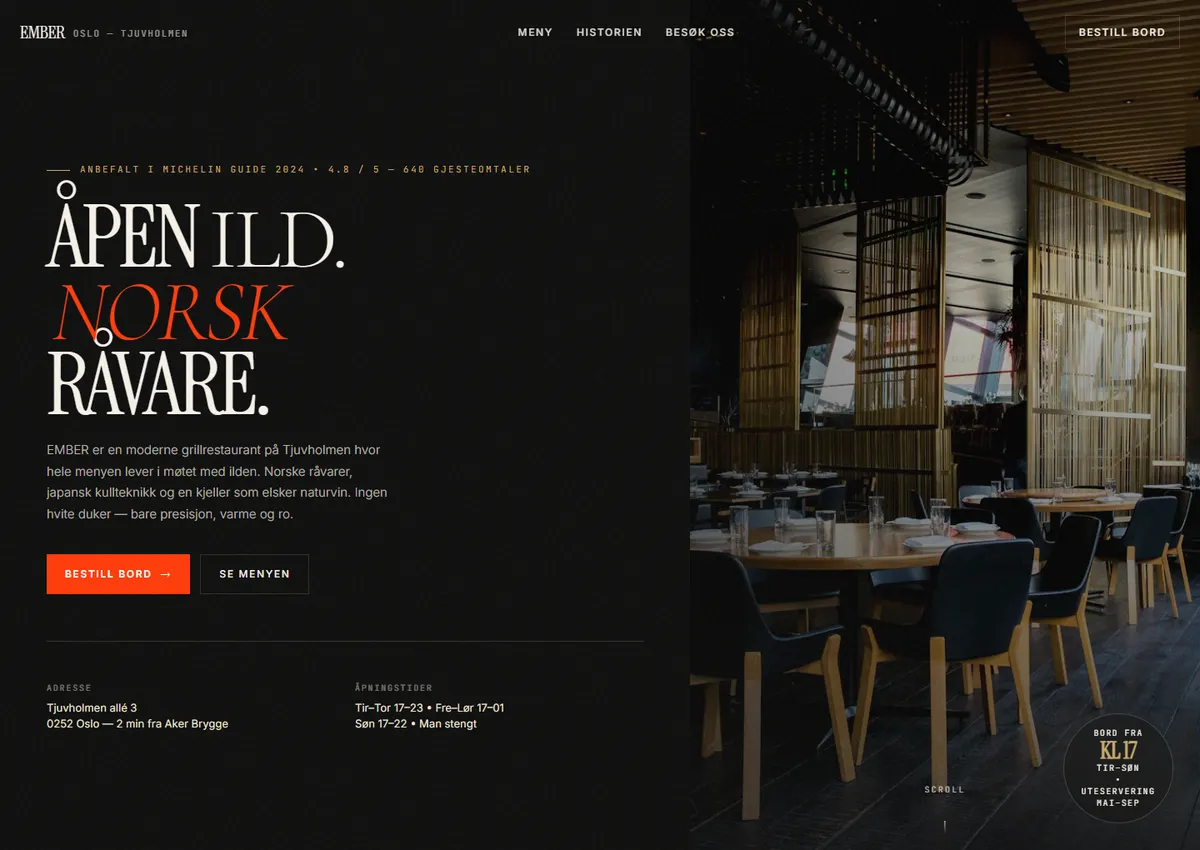 Designkonsept: EMBER Oslo