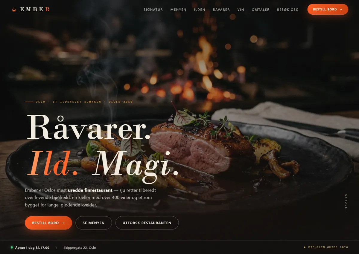 Designkonsept: EMBER Oslo