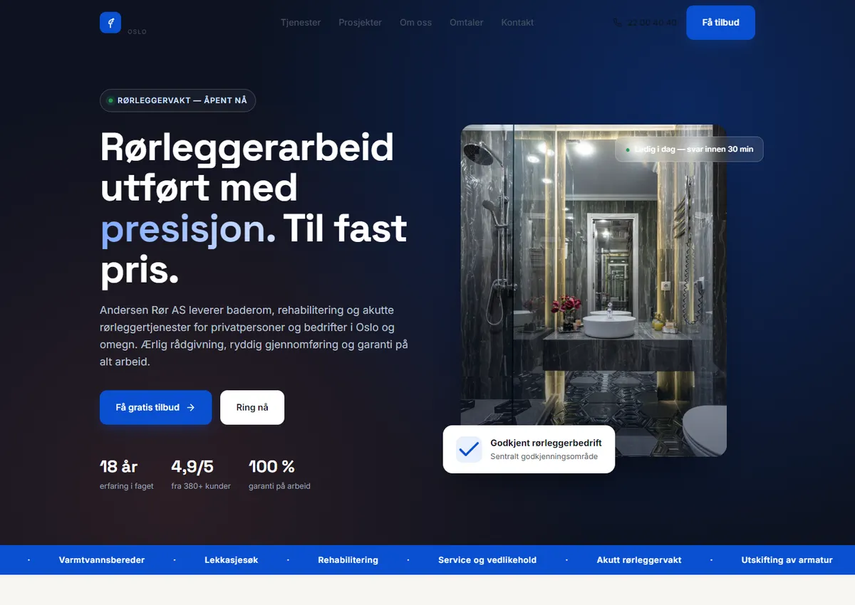 Designkonsept: Andersen Rør AS