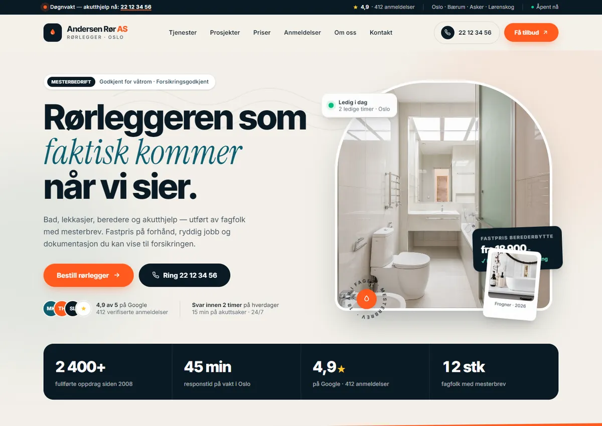 Designkonsept: Andersen Rør AS