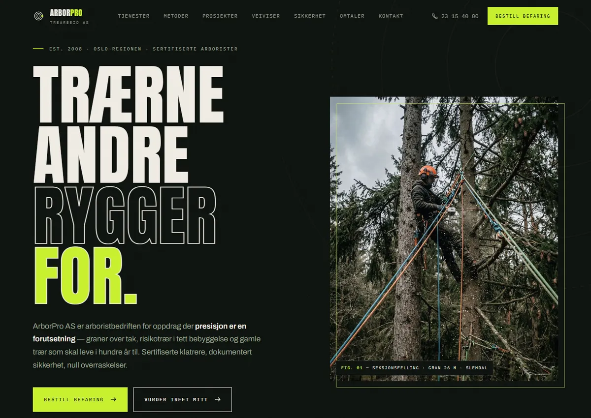 Designkonsept: ArborPro AS
