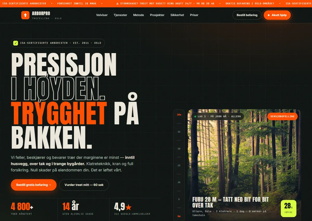 Designkonsept: ArborPro AS